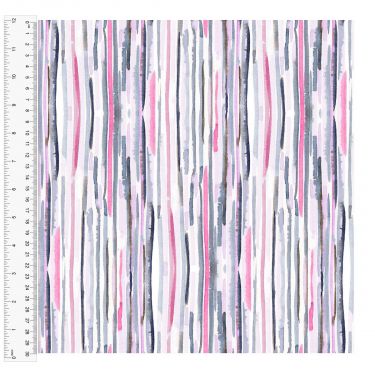 <strong>Cotton Craft Fabric 110cm wide x 1m | Love Always Stick Stripe | 13827-WHITE</strong> <em>Sewing Online 13827-WHITE</em>
