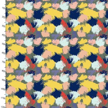 <strong>Cotton Craft Fabric 110cm wide x 1m Madison Collection</strong> <span>Brush Strokes</span> <em>Sewing Online 16512-MLT</em>