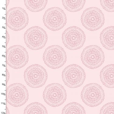 <strong>Brushed Cotton Craft Fabric 110cm wide x 1m Mommy and Me Collection</strong> <span>Medallion</span> <em>Sewing Online 16532-PINK</em>