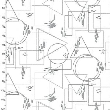 <strong>Cotton Craft Fabric 110cmx1m Metallic Fusion Collection Silver Geometric Outline</strong> <em>Sewing Online 16551-SLV</em>