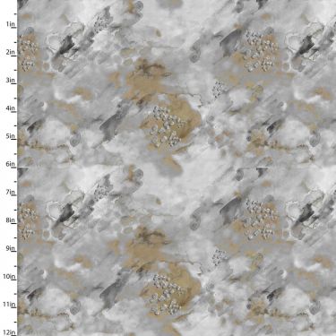 <strong>Cotton Craft Fabric 110cm wide x 1m Metallic Fusion Collection</strong> <span>Neutral Granite</span> <em>Sewing Online 16557-MLT</em>