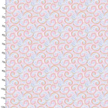 <strong>Cotton Craft Fabric 110cm wide x 1m Unicorn Utopia Collection</strong> <span>Swirls</span> <em>Sewing Online 16573-MLT</em>