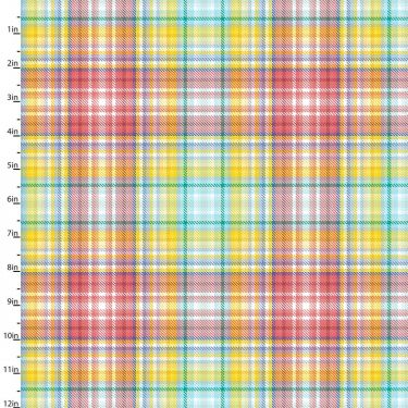 <strong>Cotton Craft Fabric 110cm wide x 1m Feed The Bees Collection-Check</strong> <em>Sewing Online 17219-MLT</em>