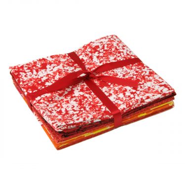 <strong>Red and Orange Floral Themed Pack of 5 Cotton Fat Quarters FE0098</strong> <em>Sewing Online FE0098</em>