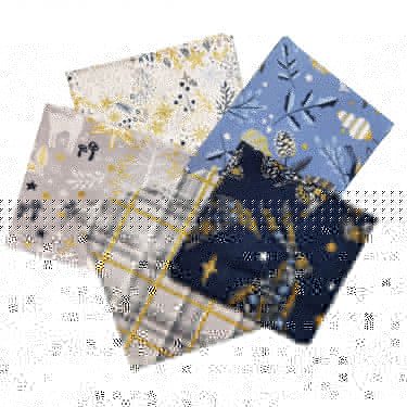 <strong>Majestic Winter Design Fat Quarter Bundle-Pack of 5 Cotton Fat Quarters</strong> <em>Sewing Online FE0139</em>