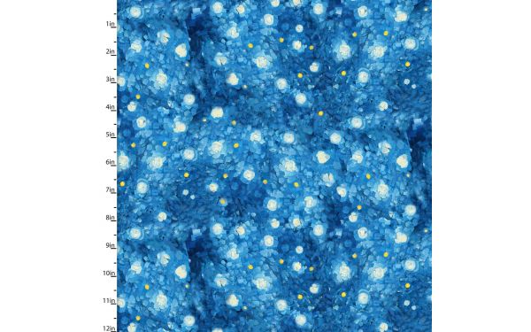 <strong>Cotton Craft Fabric 110cm wide x 1m C'est Magnifique Collection-Starry Night</strong> <em>Sewing Online 22923-BLU</em>