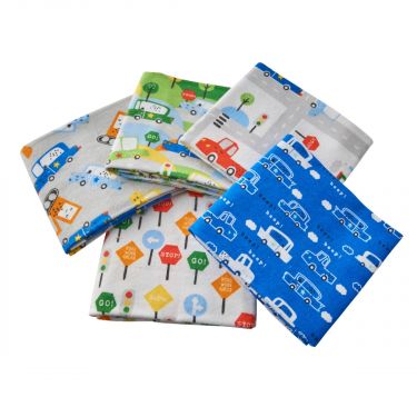<strong>Drivers Wanted Fat Quarter Bundle</strong> <span>Pack of 5 Flannel Fat Quarters</span> <em>Sewing Online FE0113</em>