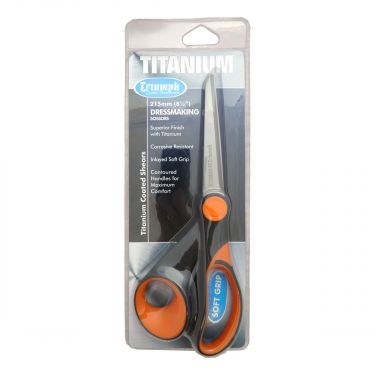 <strong>Titanium Dressmaking Scissors 215mm Orange/Black | Triumph BT4824</strong> <em>Triumph BT4824</em>