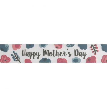 <strong>Happy Mothers Day Satin Ribbon: 20m x 25mm</strong> <em>Groves and Banks GTCB028</em>