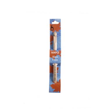 <strong>Pony P30518</strong> <span>Maple Wooden Single Ended Crochet Hook, 9mm x 15cm (6in)</span> <em>Pony P30518</em>