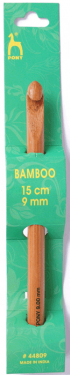 <strong>Pony P44809</strong> <span>Bamboo Single Ended Crochet Hook, 9mm x 15cm (6in)</span> <em>Pony P44809</em>
