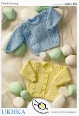 <strong>UKHKA/64</strong> <span>Cardigans and Sweaters Baby Double Knitting Pattern</span> <em>UK Home Knitting Association UKHKA-64</em>