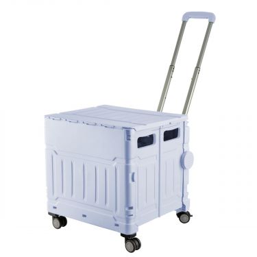 <strong>Plastic Folding Trolley</strong> <span>Purple | Craft/Sewing and Hobby Box with Wheels | 47 x 46 x 39cm</span> <em>Sewing Online YN8806-PURPLE</em>