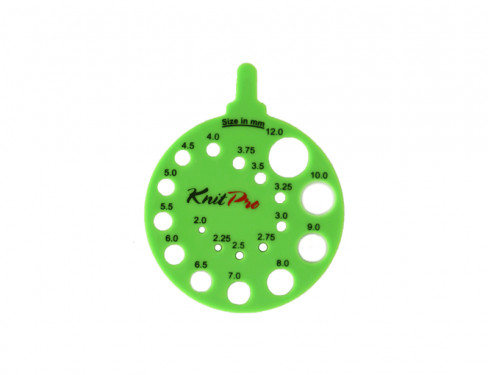 <strong>Round Needle Size Gauge :: Lime</strong> <em>Knitpro KP10992</em>