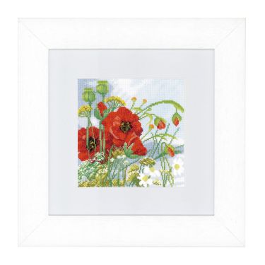 <strong>Counted Cross Stitch Kit: Poppies (Aida,W)</strong> <em>Lanarte PN-0147506</em>