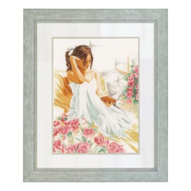 <strong>Lanarte PN-0150001 Moment Of Reading Linen Counted Cross Stitch Kit</strong> <em>Lanarte PN-0150001</em>