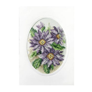 <strong>Cross Stitch Card: Dahlias</strong> <em>Orchidea ORC-6163</em>