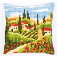 <strong>Cross Stitch Cushion</strong> <span>Village</span> <em>Vervaco PN-0144846</em>