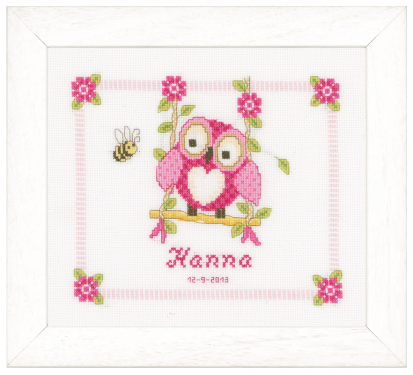 <strong>Counted Cross Stitch Kit Birth Record Owl</strong> <em>Vervaco PN-0144317</em>