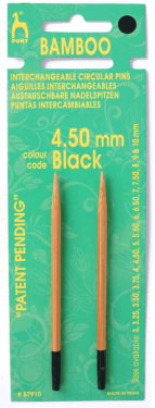 <strong>Bamboo Interchangeable Circular Knitting Pin Shank Black End :: 5.50mm</strong> <em>Pony P57912</em>