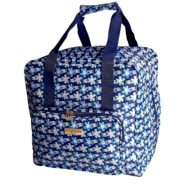 <strong>Large Overlocker Bag</strong> <span>Navy Daisy | 38 x 36 x 33cm | Carry Bag for Janome, Brother, Singer, Bernina and Most Overlockers</span> <em>Sew Stylish PT650-NAVY-DAISY</em>