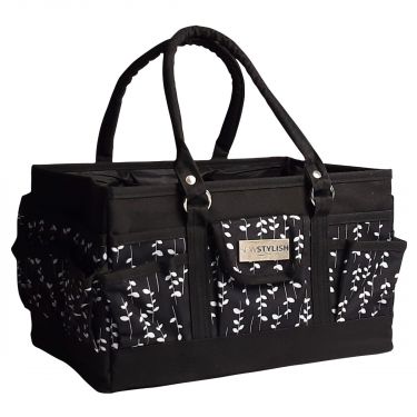 <strong>Craft Organiser Bag</strong> <span>Black Sprig, Collapsible Caddy and Tote with Compartments for Sewing, Scrapbooking, Paper Craft and Art</span> <em>Sew Stylish PT900-BLK-SPRIG</em>