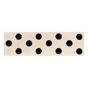 <strong>Berisfords 15mm Spotty Grosgrain Ribbon (20m spool)</strong> <em>Berisfords Ribbon R13461-15---</em>