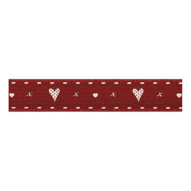 <strong>Berisfords 15mm Hearts & Kisses Ribbon (20m spool)</strong> <em>Berisfords Ribbon R13592-15---</em>
