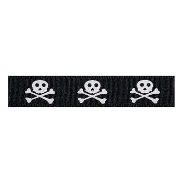 <strong>Berisfords 15mm Skull & Bones Halloween Ribbon (20m spool)</strong> <em>Berisfords Ribbon R13652-15---</em>