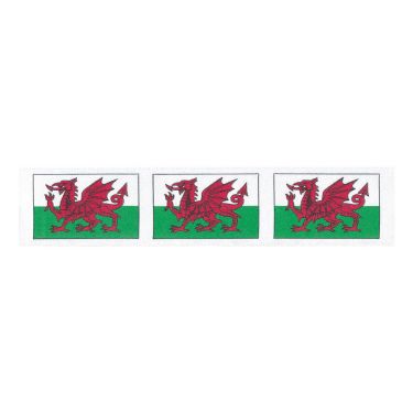 <strong>Berisfords Red</strong> <span>White & Green Welsh Dragon Flag Ribbon (20m spool)</span> <em>Berisfords Ribbon R13666----1</em>