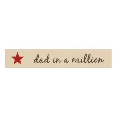 <strong>Berisfords 15mm Natural Dad in a Million Ribbon (20m spool)</strong> <em>Berisfords Ribbon R1410915-1</em>