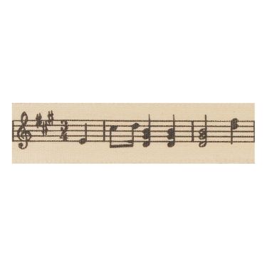 <strong>Berisfords 15mm Natural Musical Notes Ribbon (20m spool)</strong> <em>Berisfords Ribbon R1411515-1</em>