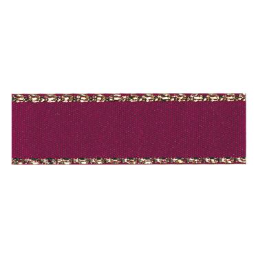 <strong>Berisfords 3mm Gold Metallic Edge Satin Ribbon (20m spool)</strong> <em>Berisfords Ribbon R7696-3---</em>