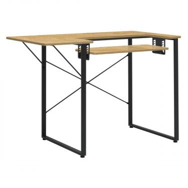 <strong>Small Sewing Table</strong> <span>Ashwood Top with Black Legs, Sewing Machine Table with Adjustable Platform and Drop Leaf Extension, Multipurpose: Use as a Quilting/Craft Table or Gaming/Computer Desk, 13406</span> <em>Sewing Online 13406</em>