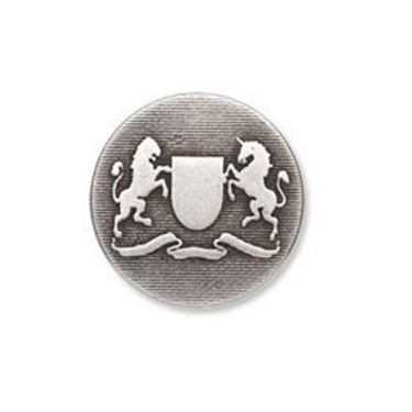 <strong>Antique Crest Metal Button G4244 | 15mm (Pack of 50)</strong> <em>Trimits G424424--</em>