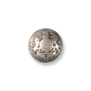 <strong>Military Style Metal Button G4316 :: 21mm :: Silver</strong> <em>Trimits G431632-100</em>