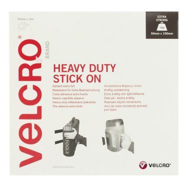 <strong>Velcro Heavy Duty Stick On Black :: 50mm x 5m</strong> <em>Velcro V60243</em>