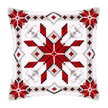 <strong>Printed Cross Stitch Cushion: Snow Crystal I</strong> <em>Vervaco PN-0146119</em>