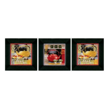 <strong>Counted Cross Stitch: Asian Tea Ceremony</strong> <span>Set of 3</span> <em>Vervaco PN-0148686</em>