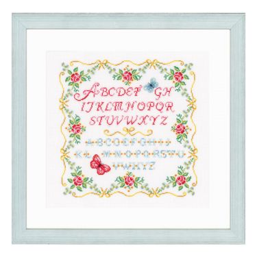 <strong>Counted Cross Stitch Kit: Alphabet and Roses</strong> <em>Vervaco PN-0153863</em>