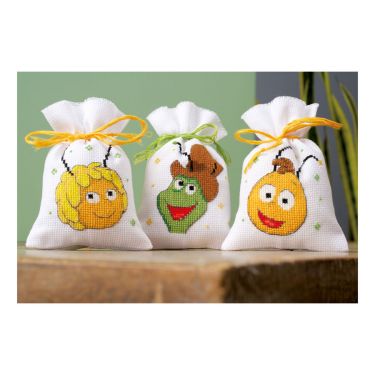 <strong>Counted Cross Stitch Pot-Pourri Bag: Maya: Maya</strong> <span>Willy and Flip (Set of 3)</span> <em>Vervaco PN-0155751</em>