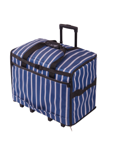 Extra Large Sewing Machine Trolley Bag on Wheels Navy with White Sripes | 63 x 43 x 30cm | Sewing Machine Storage for Janome, Brother, Singer, Bernina and Most Machines Birch 006107-STRIPE-NVY