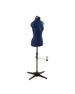 Adjustable Dressmakers Dummy in Navy Fabric with Hem Marker, Dress Form Size 10 to 16, Pin, Measure, Fit and Display your Clothes on this Tailors Dummy Sewing Online 023816-NVY