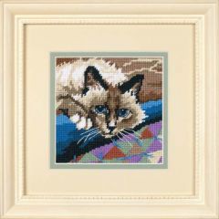 Cuddly Cat Needlepoint/Tapestry Kit Dimensions D07228