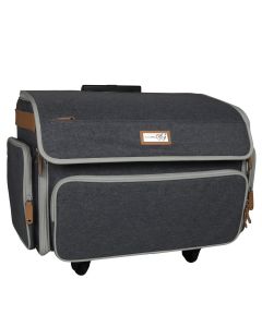 XL Sewing Machine Trolley Bag on 4 WheelsHeather Grey, 360 degree Rolling Sewing Case, 4 Wheeled Overlocker or Sewing Machine Trolley Bag for Brother, singer and most machinesEverything Mary EVM13343-1
