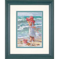 Girl At The Beach Cross Stitch Kit Dimensions D65078