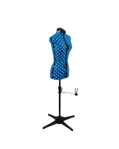 Adjustable Dressmakers Dummy in Duckegg Polka Dot with Hem Marker, Dress Form Sizes 6 to 10, Pin, Measure, Fit and Display your Clothes on this Tailors Dummy Sewing Online 5902P