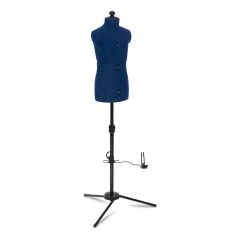 Sewing Online Adjustable Dressmakers Dummy, Junior in Blue Fabric with Hem Marker, Child Dress Form - Pin, Measure, Fit and Display your Clothes on this Tailors Dummy - FG010