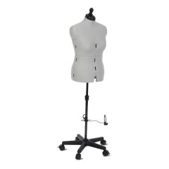 Adjustable Dressmakers Dummy Celine Standard Plus in Grey Fabric with Hem Marker, Dress Form Sizes 16 to 20, Pin, Measure, Fit and Display your Clothes on this Tailors Dummy Sewing Online FG961