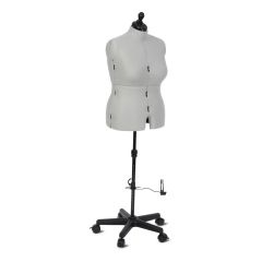 Adjustable Dressmakers Dummy Celine Standard Plus in Grey Fabric with Hem Marker, Dress Form Sizes 20 to 22, Pin, Measure, Fit and Display your Clothes on this Tailors Dummy Sewing Online FG962